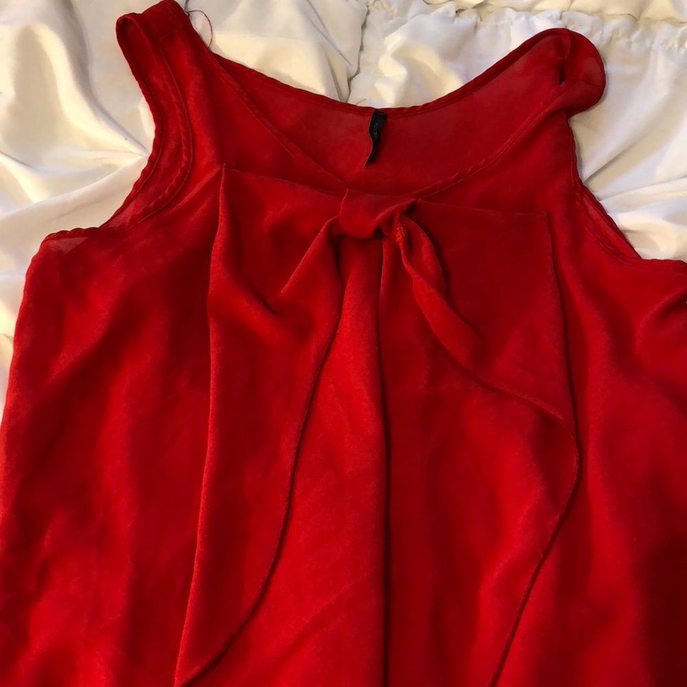 Cute red bow top